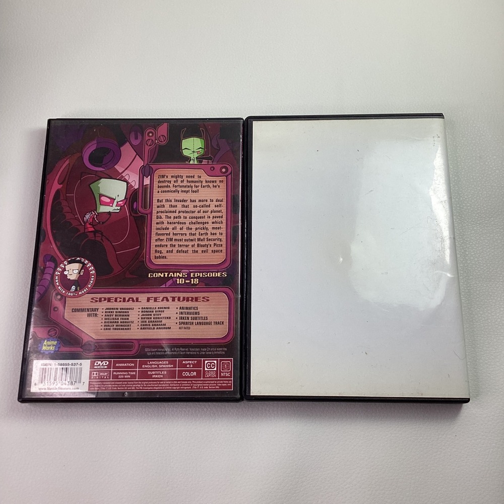 Invader Zim DVD Vol 2 and Vol 3 Progressive Stupidity Discs 3 4 5 6 Nickelodeon - Picture 3 of 3